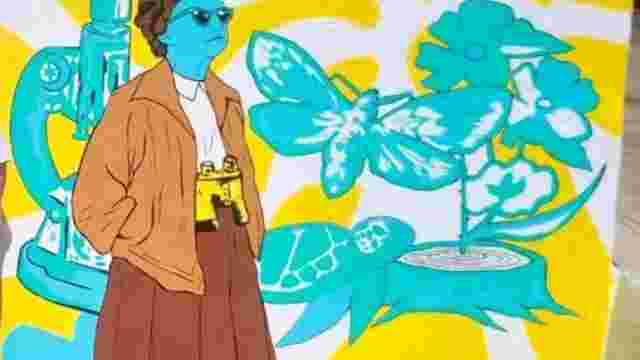 Mural Homenaje a la mujer en la ciencia. Mural dedicado a Rachel Carson